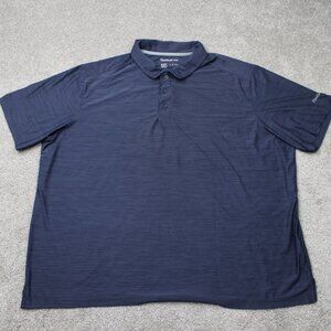 Reebok Golf Polo Shirt Mens 4XL Blue Polyester Stretch Short Sleeve Pullover